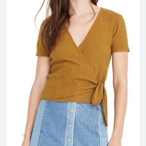 Madewell wrap crop top
